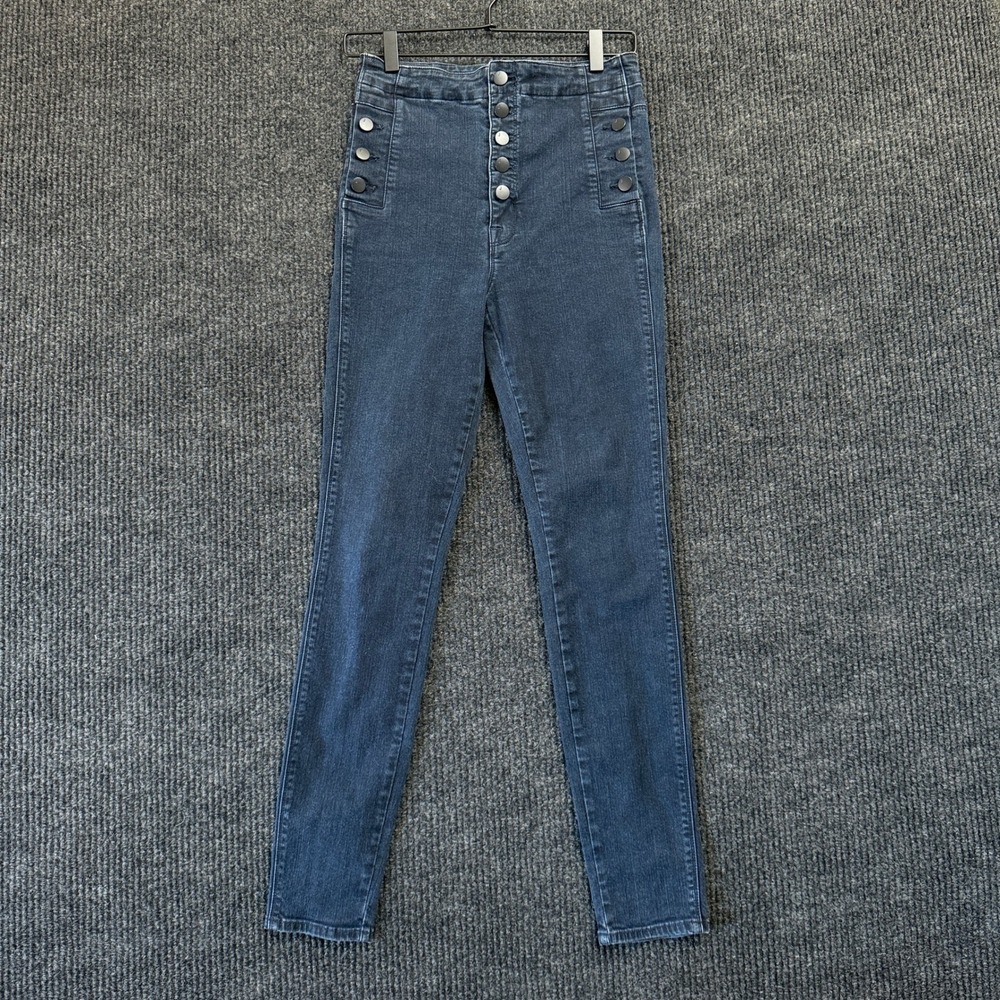 J Brand Natasha Women's Jeans Size 29 Blue High Rise Skinny Button Fly Sailor